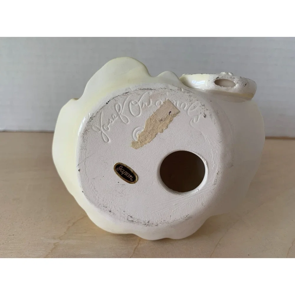 Vtg Josef Originals Birthday Angel Figurine Age 8 Japan Stickers Yellow Blonde